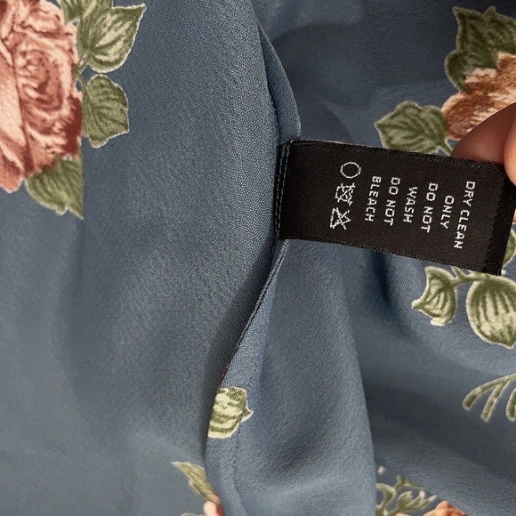 EUC Christy Dawn Wrap Around Blue Floral Dress - Picture 9 of 9